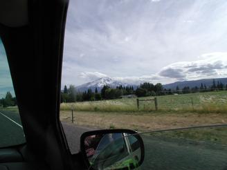 Mt Hood from Car